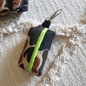Brown & Black Camo Doggy DOO Doggy Poo Bag Holder Pouch Zero Waste Handmade